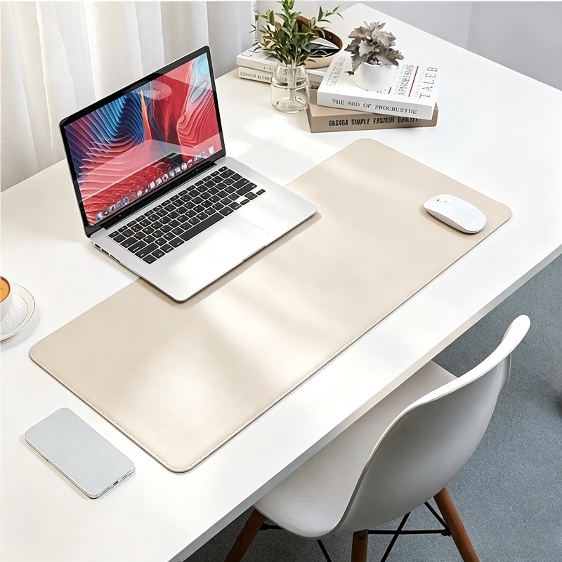 Esports Gaming Desk - 1pc Large Faux Leather Mouse Pad,