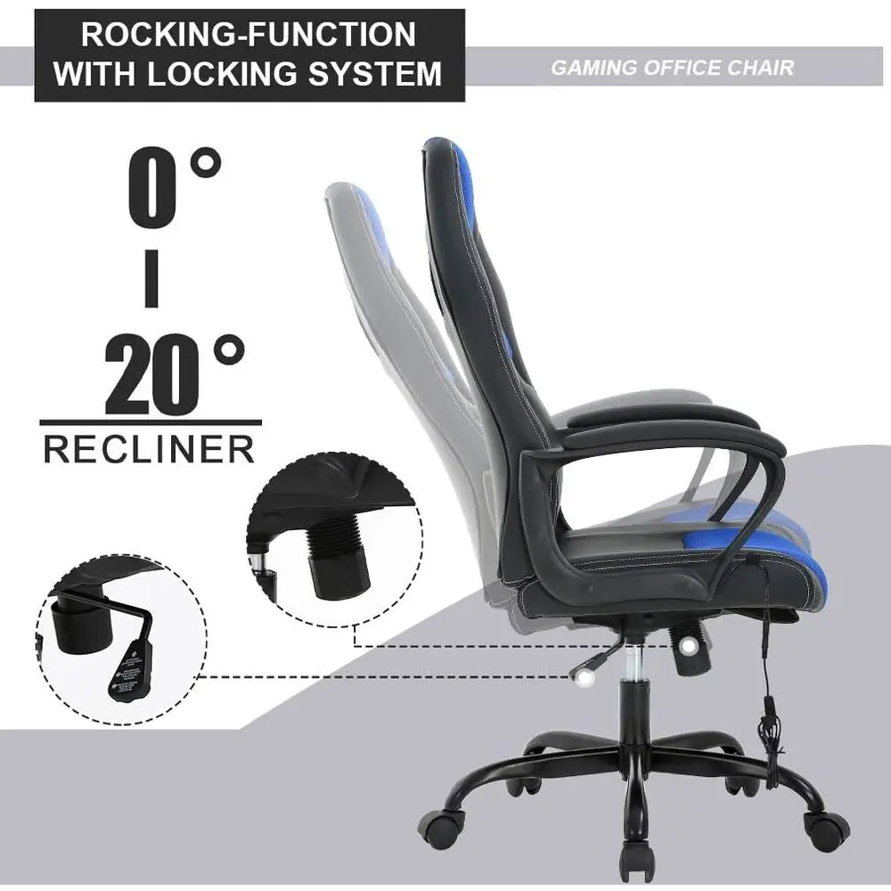 Ergonomic PU Leather Gaming Ch - Gaming & Esports District recension och pris