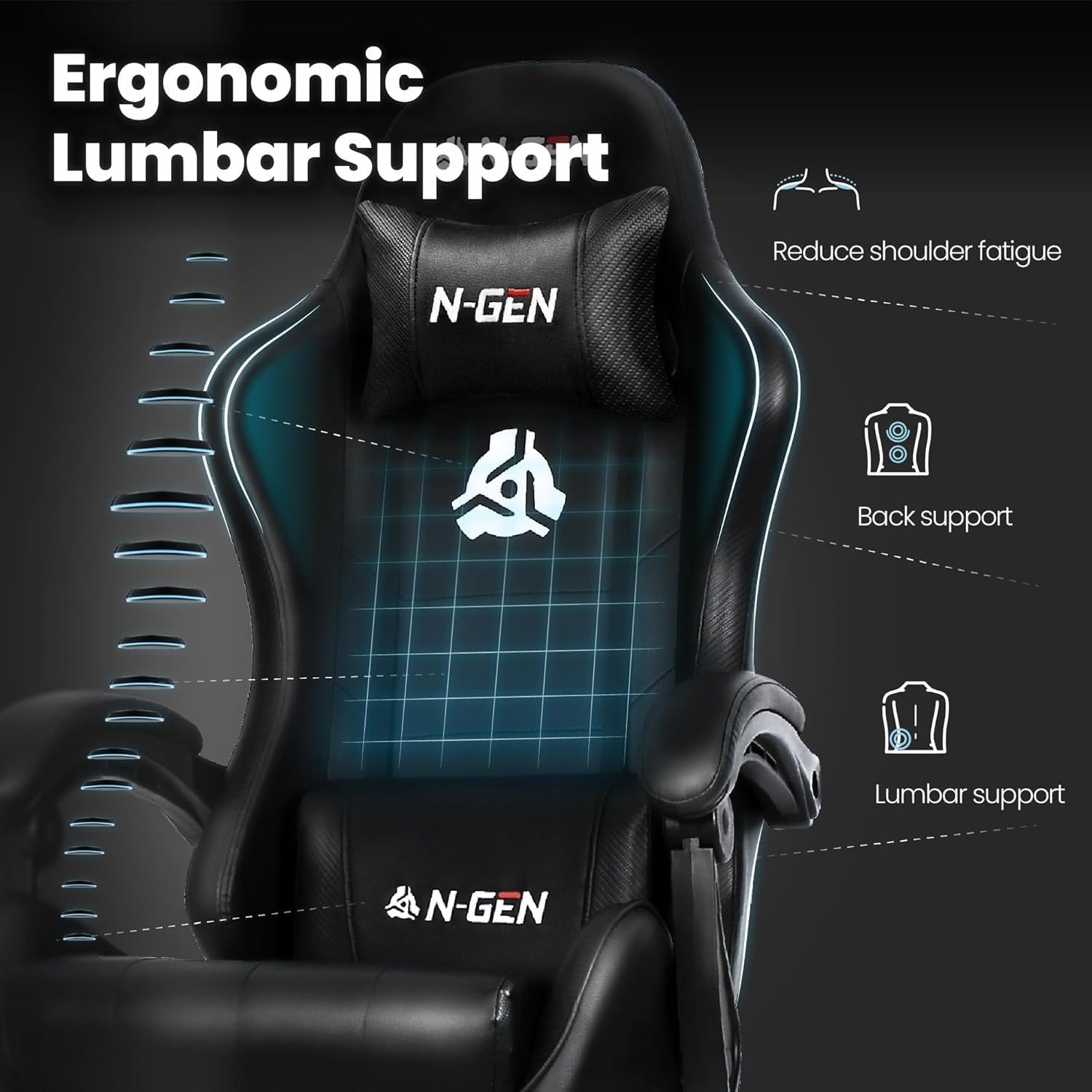 Gaming Chair with Footrest Lum - Gaming & Esports District recension och pris