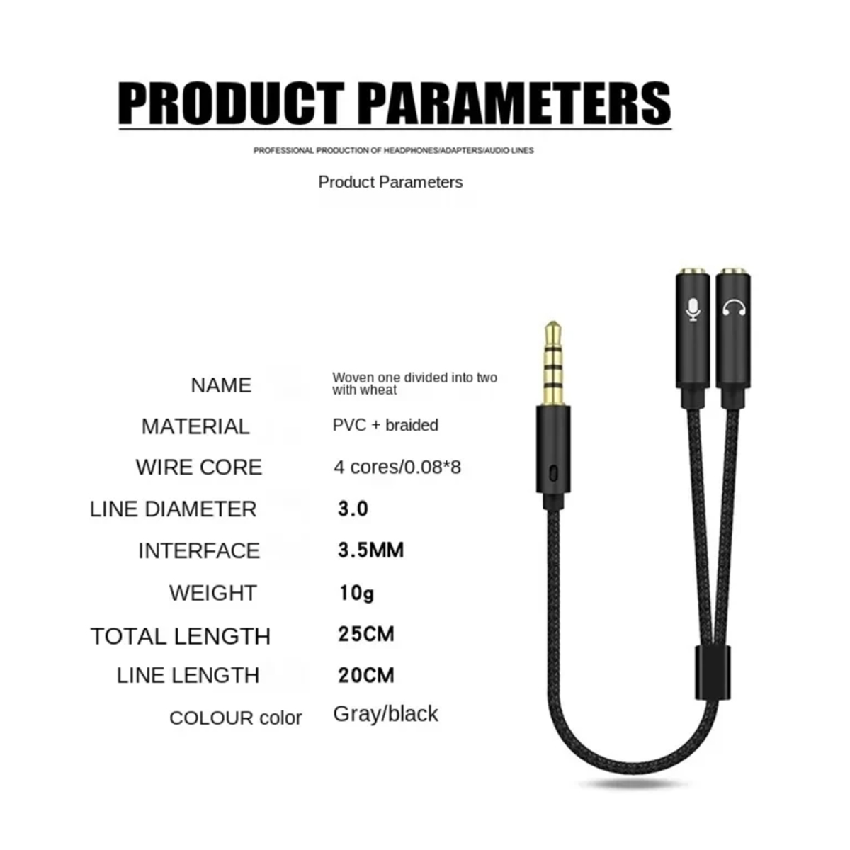 Headset Splitter 3.5mm Audio+M - Esports Gaming Splitter recension och pris
