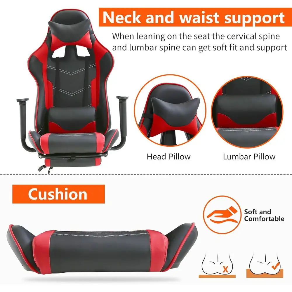 Ergonomic PU Leather Gaming Ch - Gaming & Esports District recension och pris