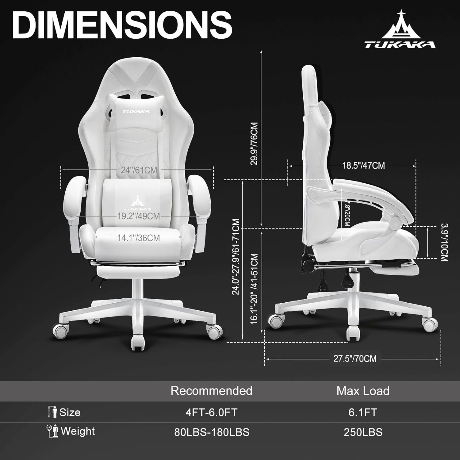 White Ergonomic Gaming Chair w - Gaming & Esports District recension och pris