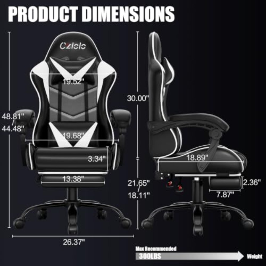 Gaming Chair with Footrest, Ra - Gaming & Esports District recension och pris