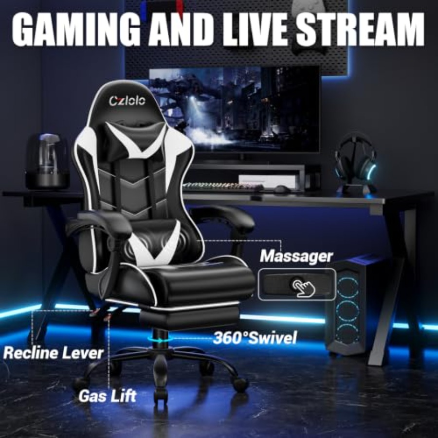 Gaming Chair with Footrest, Ra - Gaming & Esports District recension och pris