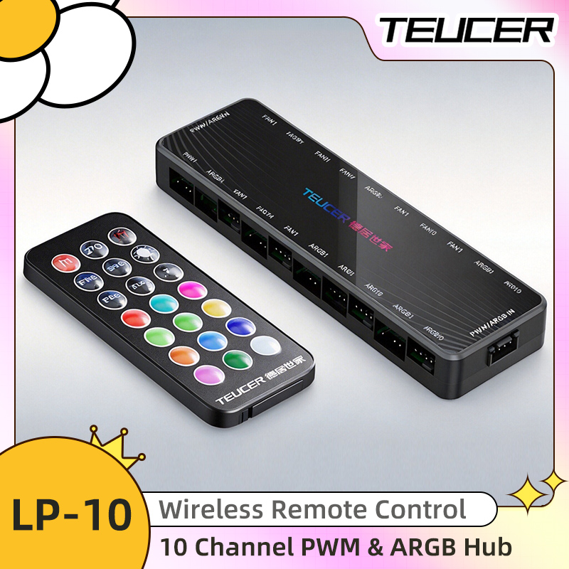 LP-10 ARGB PWM Fan Hub with Re - Esports Gaming Splitter recension och pris