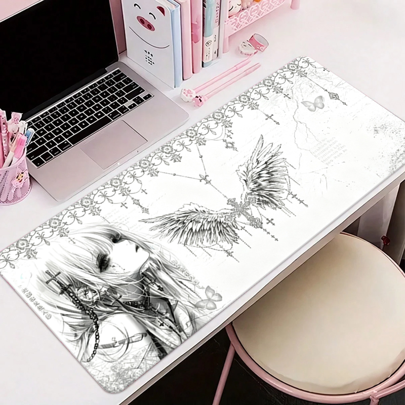 Leather Mousepad Black White A - Esports Gaming Desk recension och pris