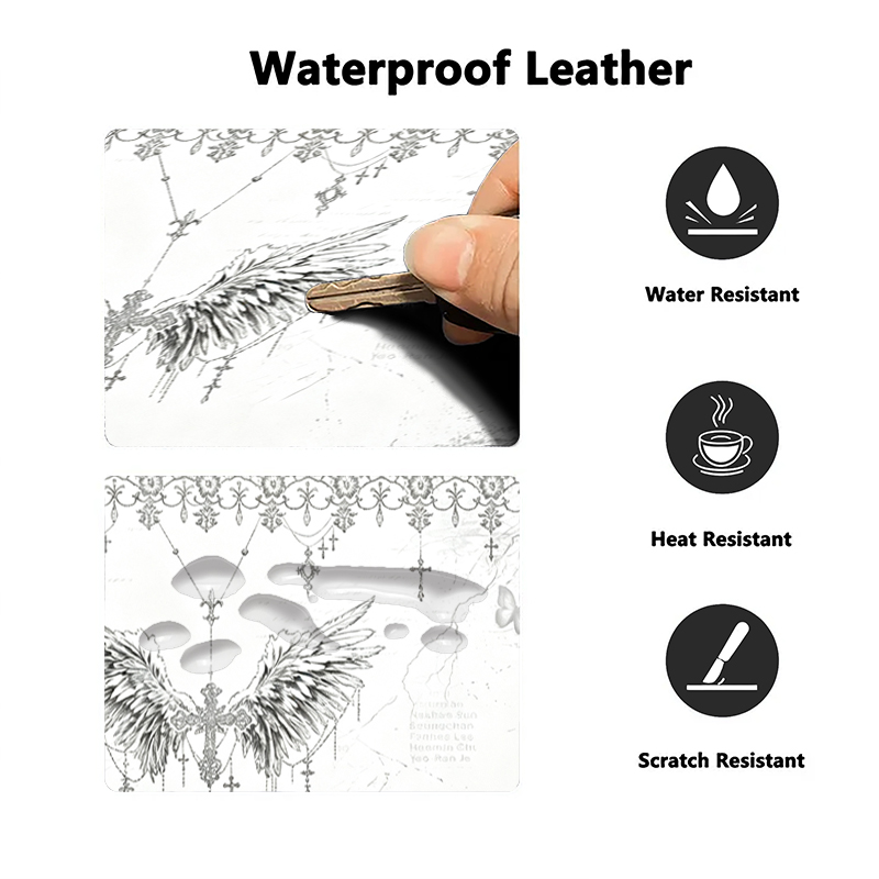 Leather Mousepad Black White A - Esports Gaming Desk recension och pris