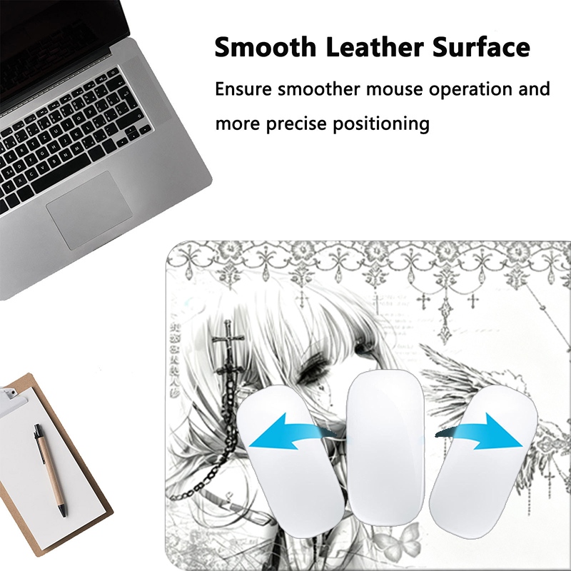 Leather Mousepad Black White A - Esports Gaming Desk recension och pris